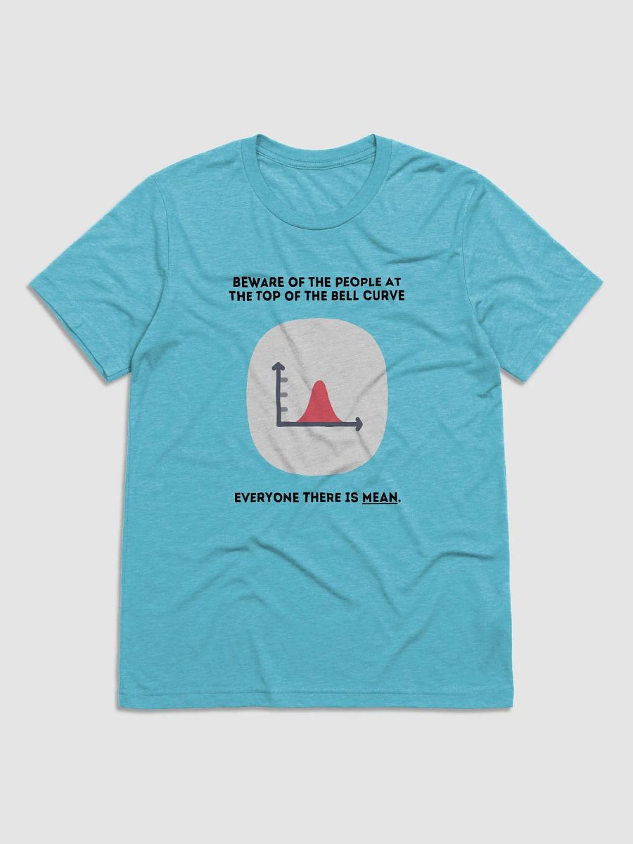 Beware of the people at the top of the bell curve (Triblend Short Sleeve) product image (4)