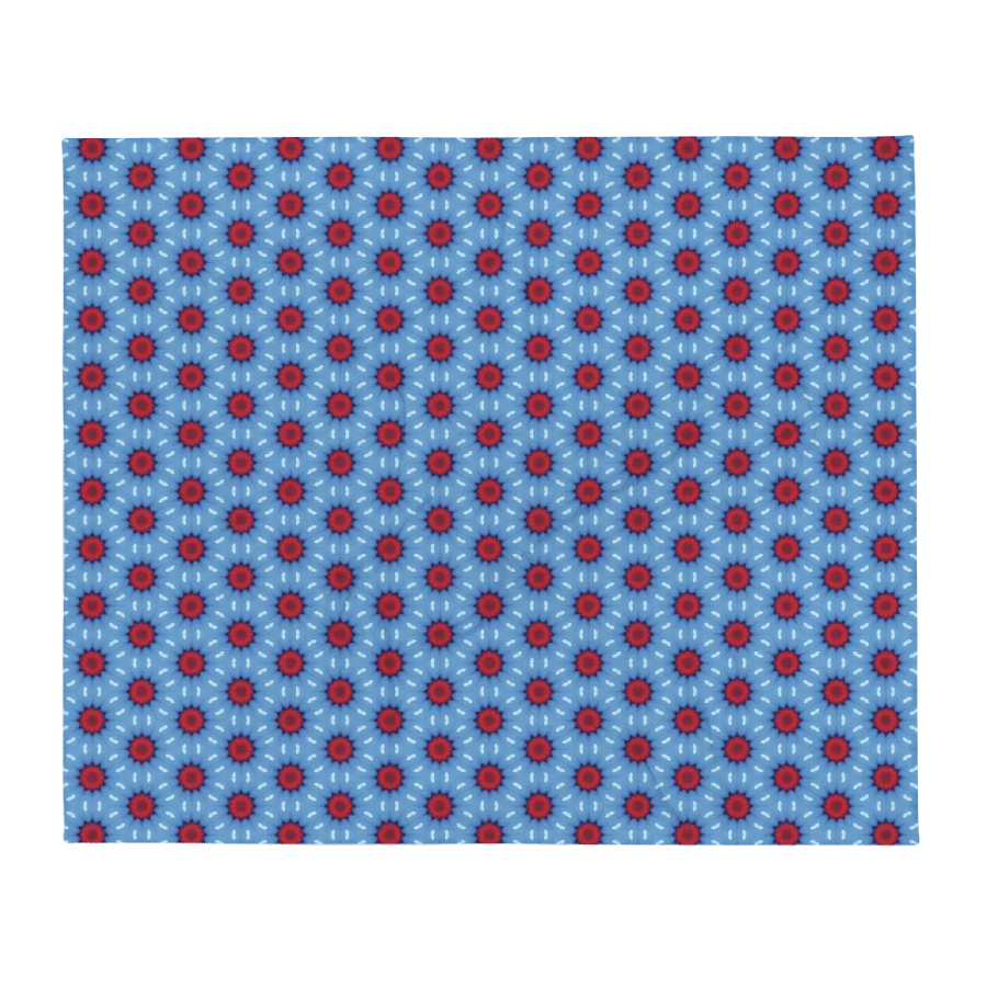 Blue Red & White Sunshine Seamless Patterned Throw Blanket product image (3)