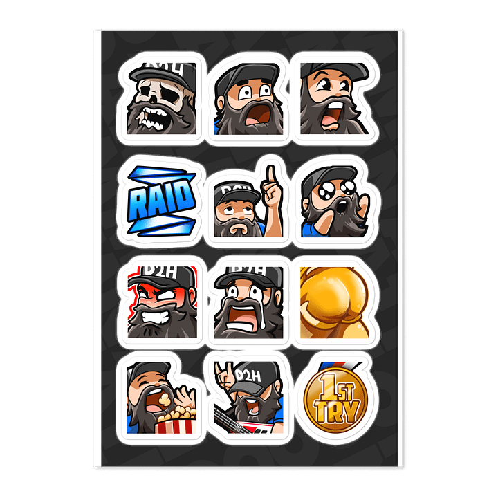 Emote Sticker Sheet. Set 5 product image (1)