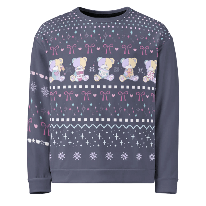 Sweetly Stitched Christmas Bear Cozy Sweatshirt product image (1)