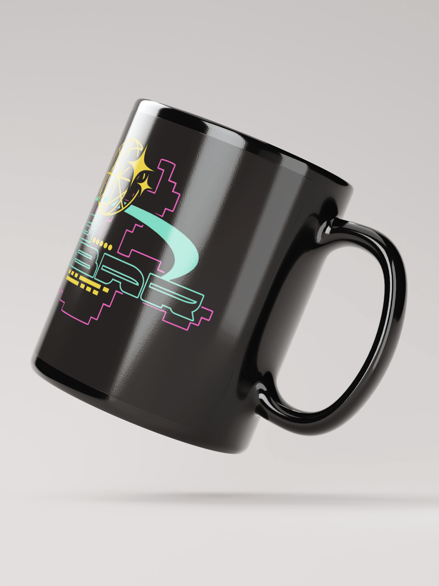 Cyberpunk inspired The SpaceBar sign mug black product image (2)