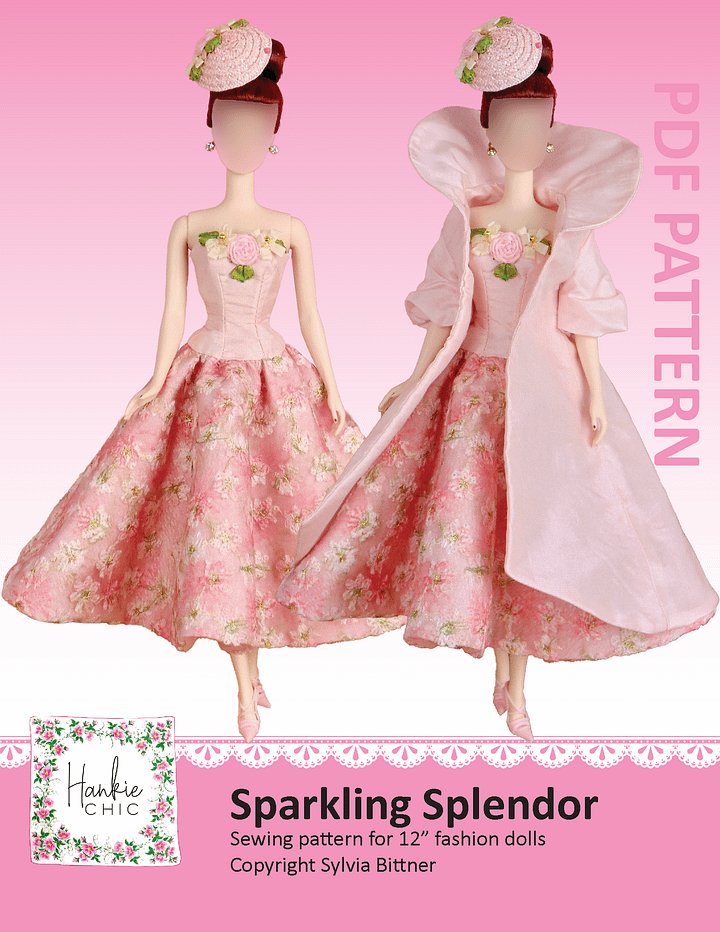 Sparkling Splendor sewing pattern for 12" fashion dolls product image (1)