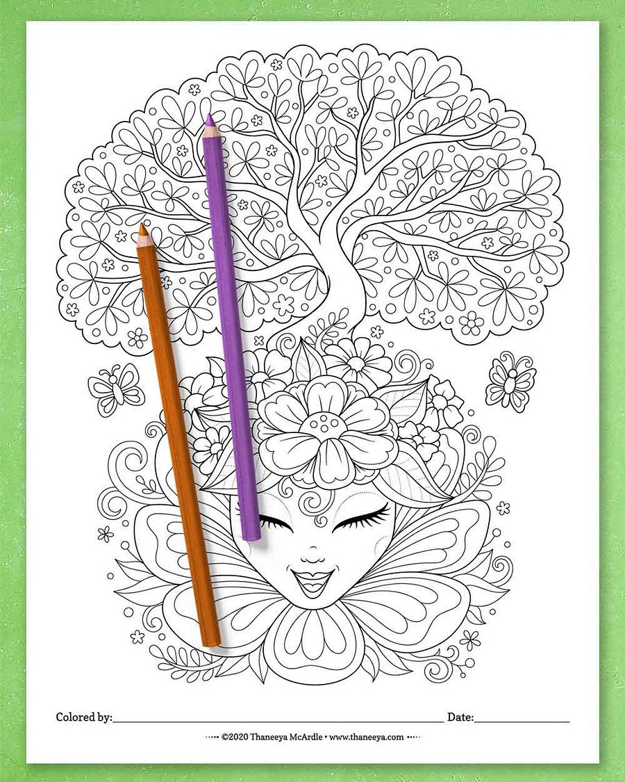 Enchanted Faces Coloring Pages product image (7)