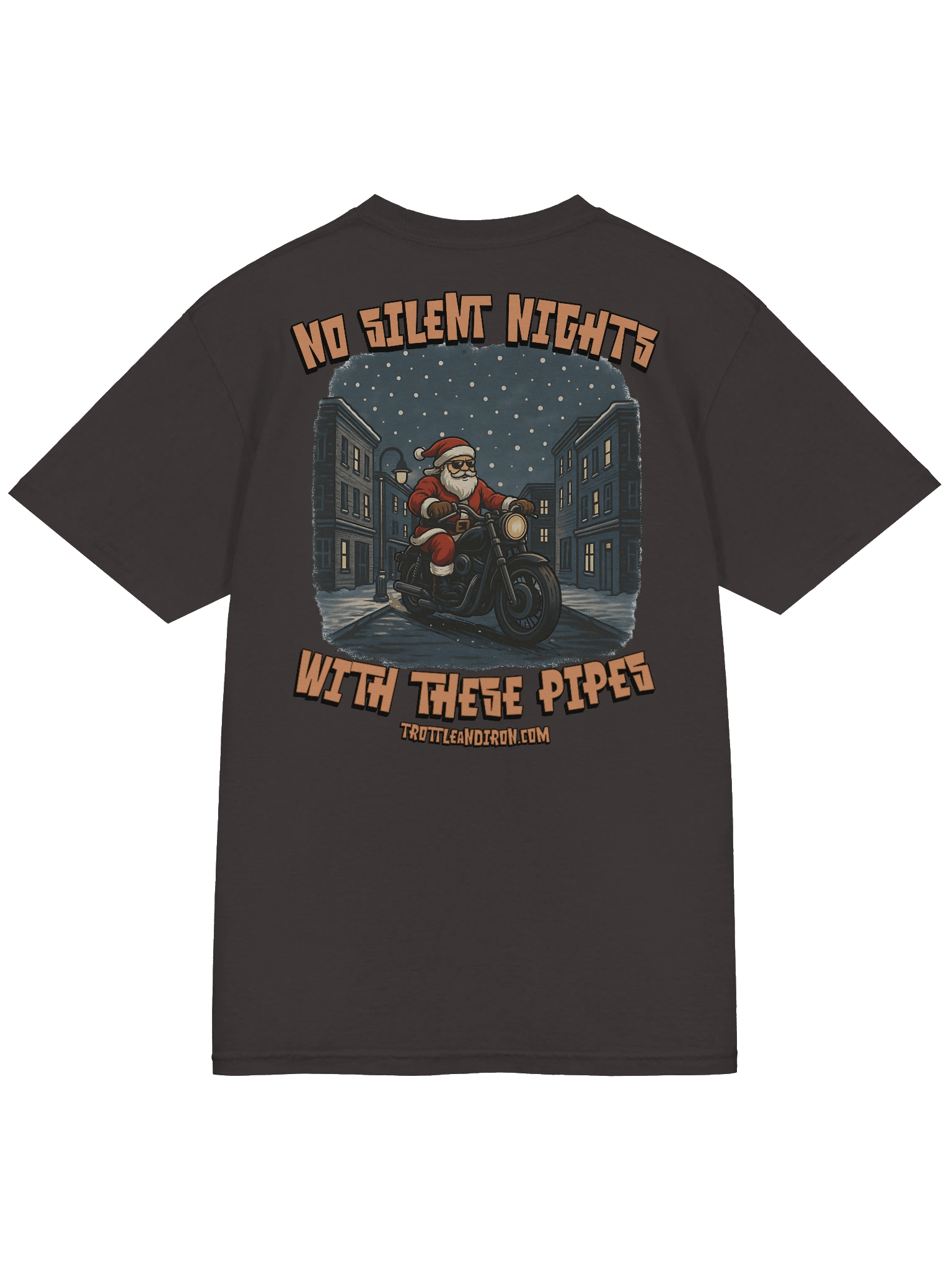 Throttle & Iron “No Silent Nights with These Pipes” Pocket Tee product image (4)