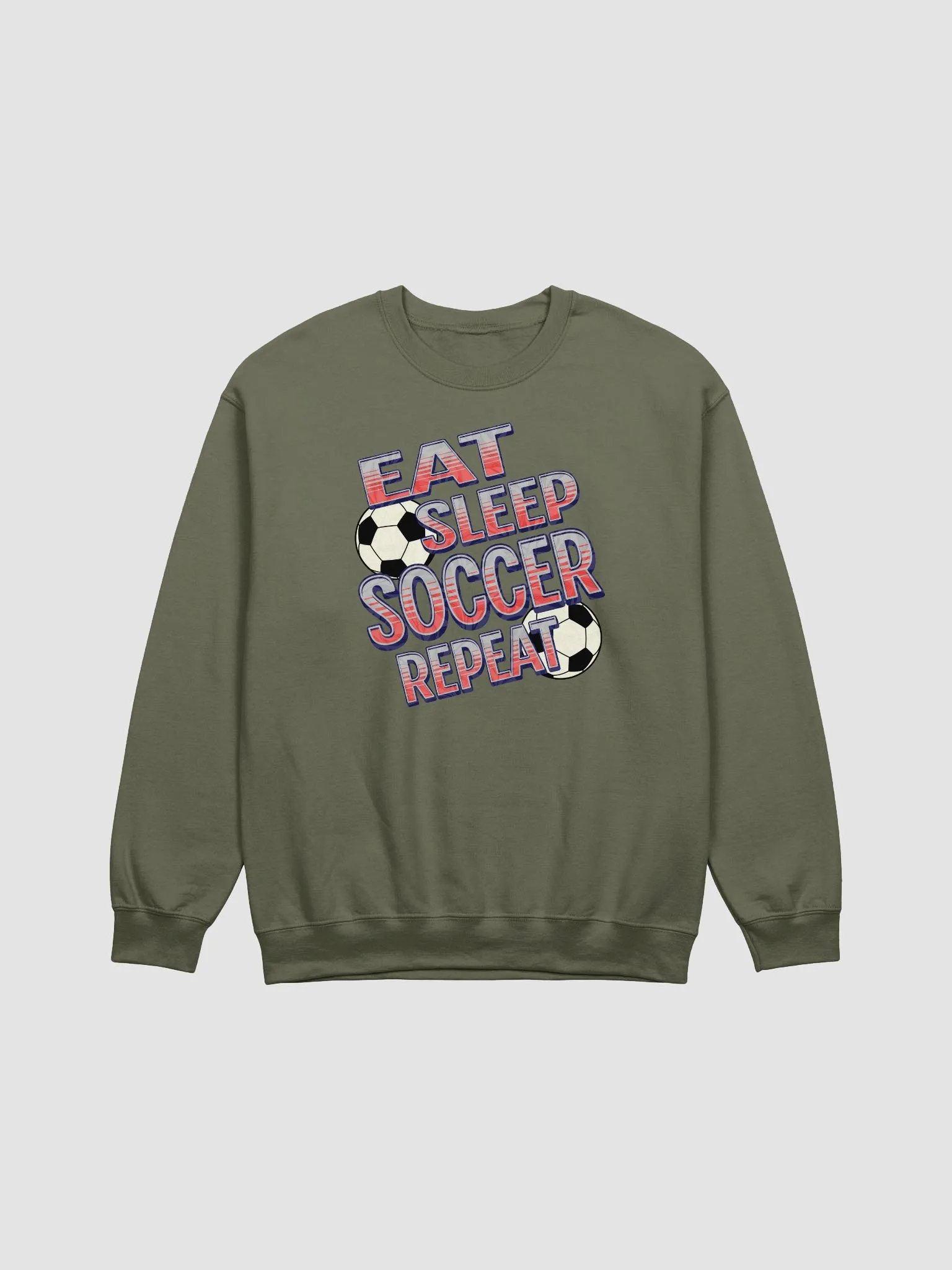 Eat Sleep Soccer Repeat Angle Stripes Classic Crewneck product image (11)