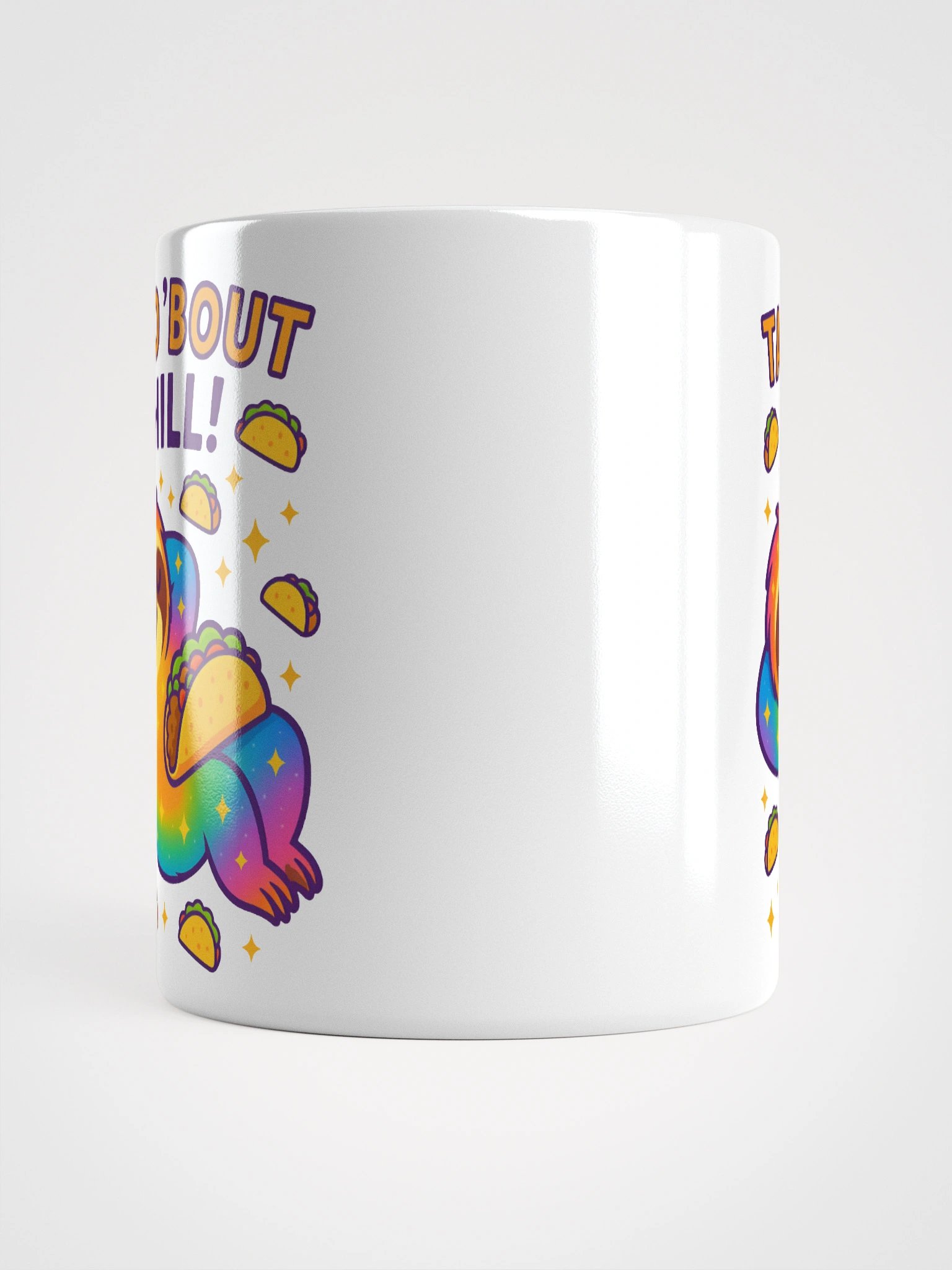 Taco ’Bout Chill Mug – Funny Rainbow Sloth Coffee Cup for Taco Fans & Nap Enthusiasts product image (5)