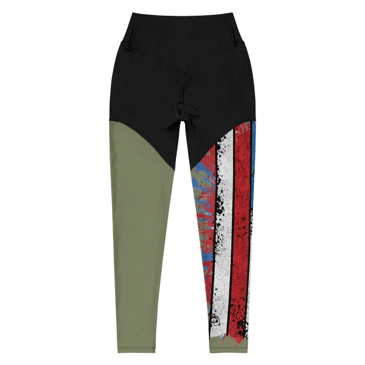Stars & Stripes Splatter Split leggings product image (2)