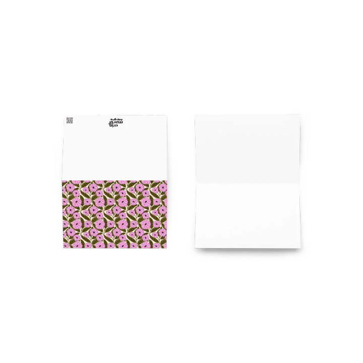 Dipladenia Dreams - Pink and Green - Greeting Card - Empty Inside product image (2)