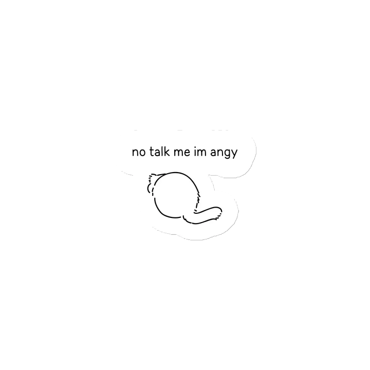 No Talk Manul Angy - Magnet product image (1)