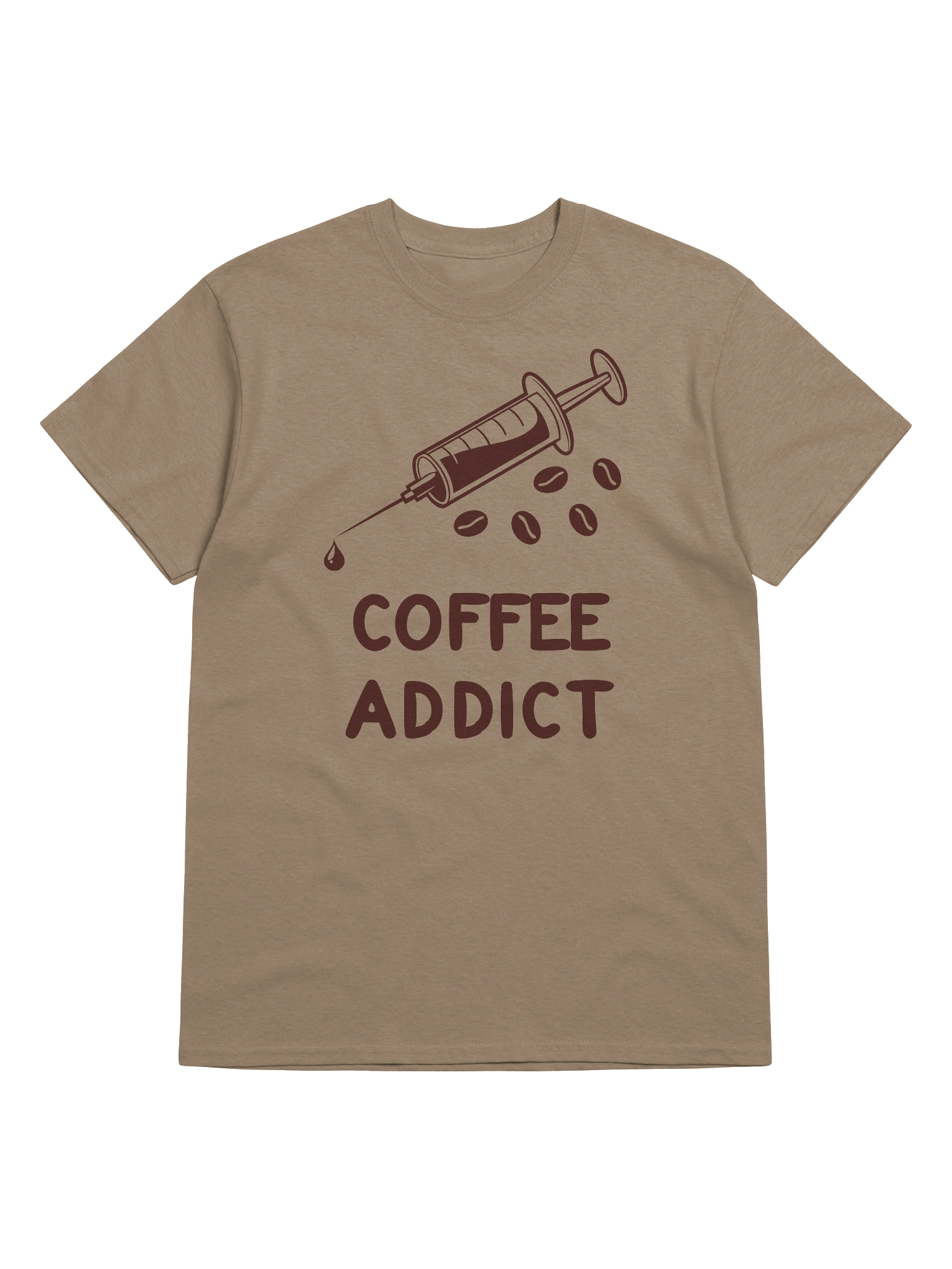 “Coffee Addict" Syringe Graphic T-shirt product image (5)