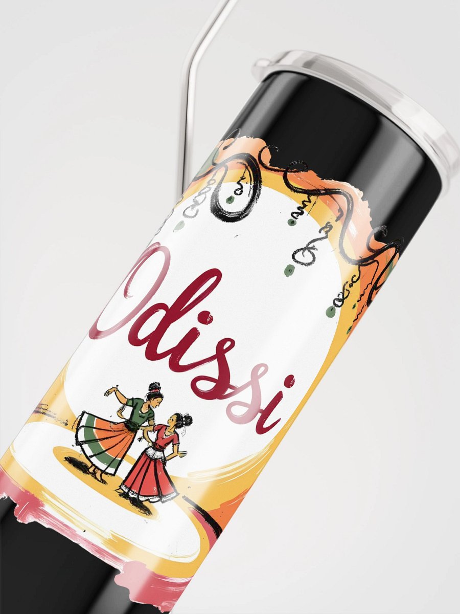 Ornate Odissi Stage | Traditional Dance Art Steel Tumbler product image (4)