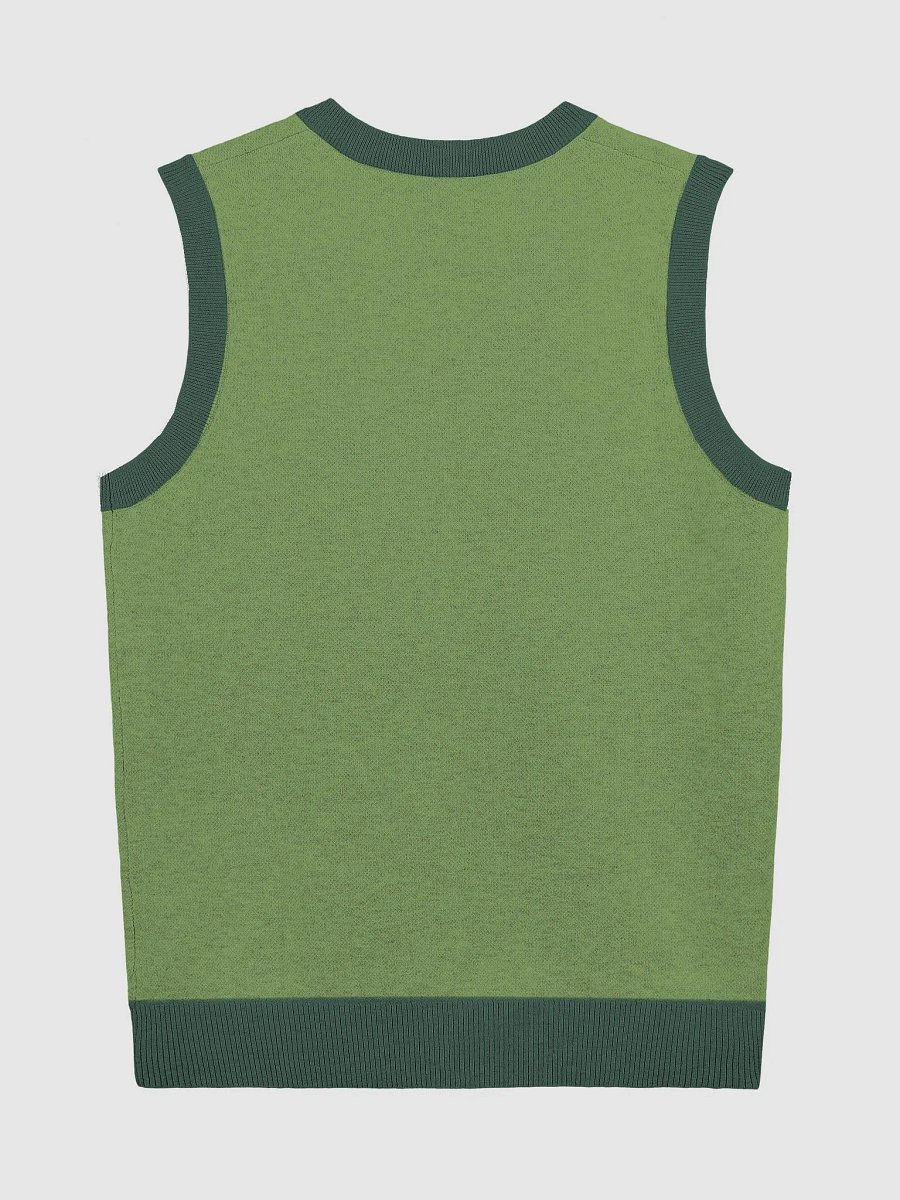 FUNNY *and* SENSITIVE (lg. design, duotone green) knitwear vest product image (8)