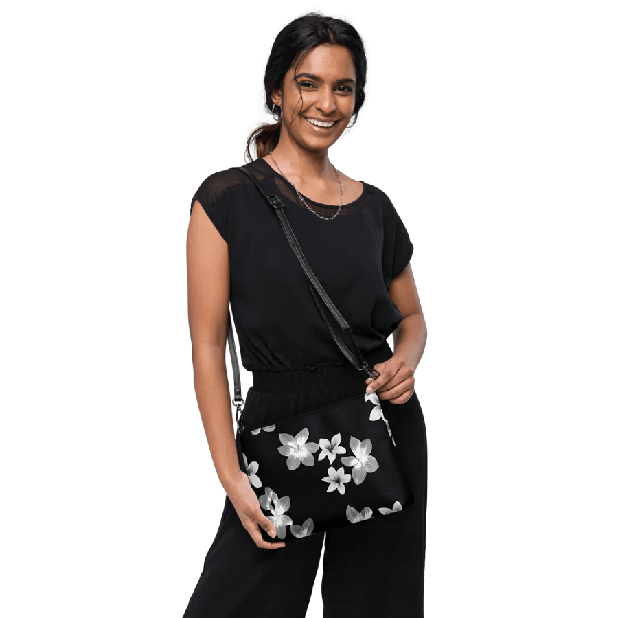 Volcanic Ash Caribbean Flower Print | Crossbody Bag product image (10)