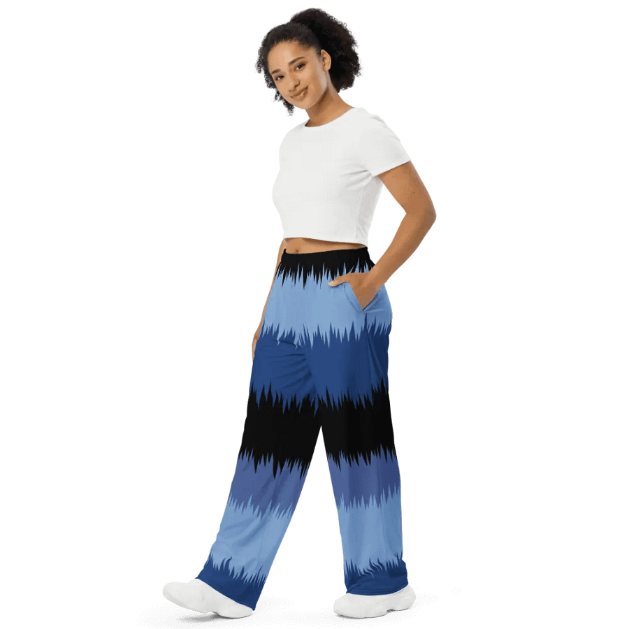 Spiky Blue Horizon Wide-Leg Pants product image (10)