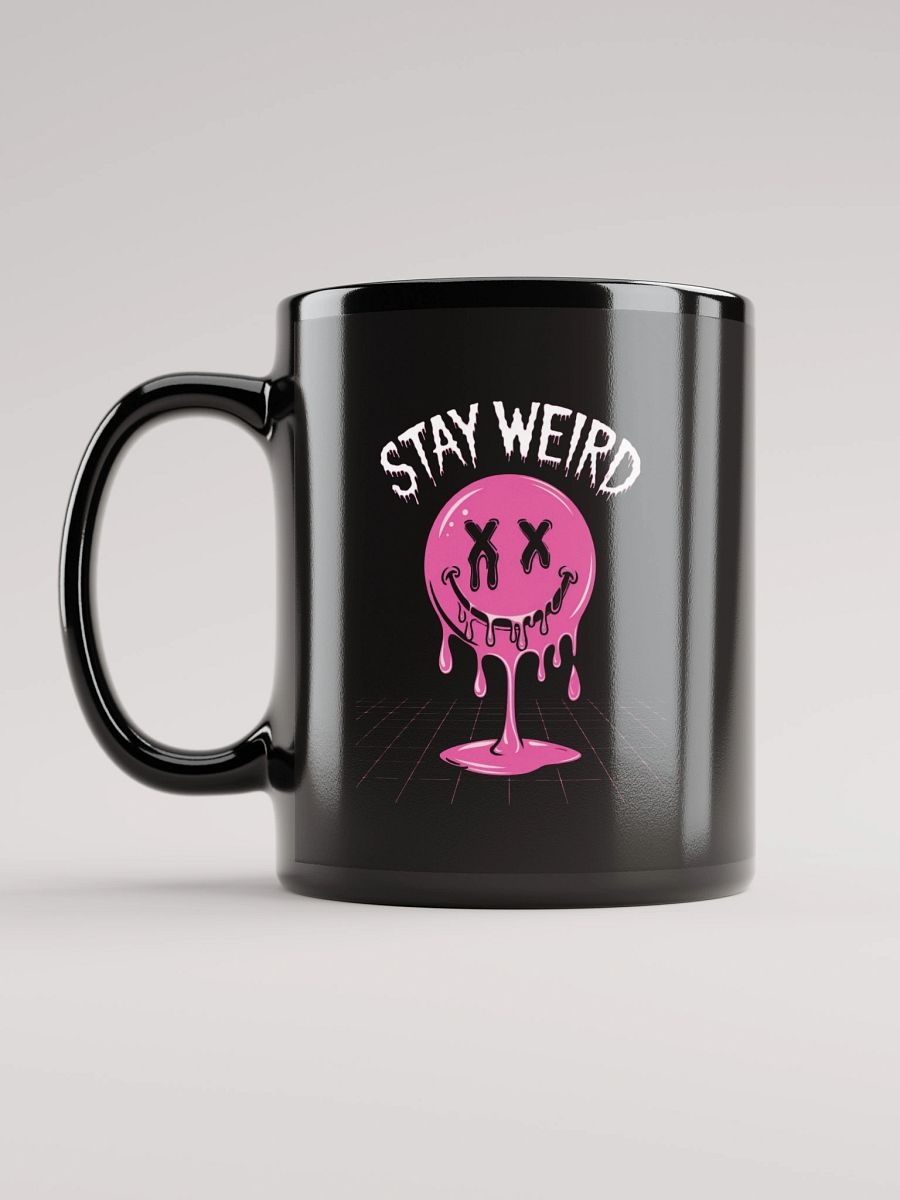 Stay Weird Black Glossy Mug product image (12)