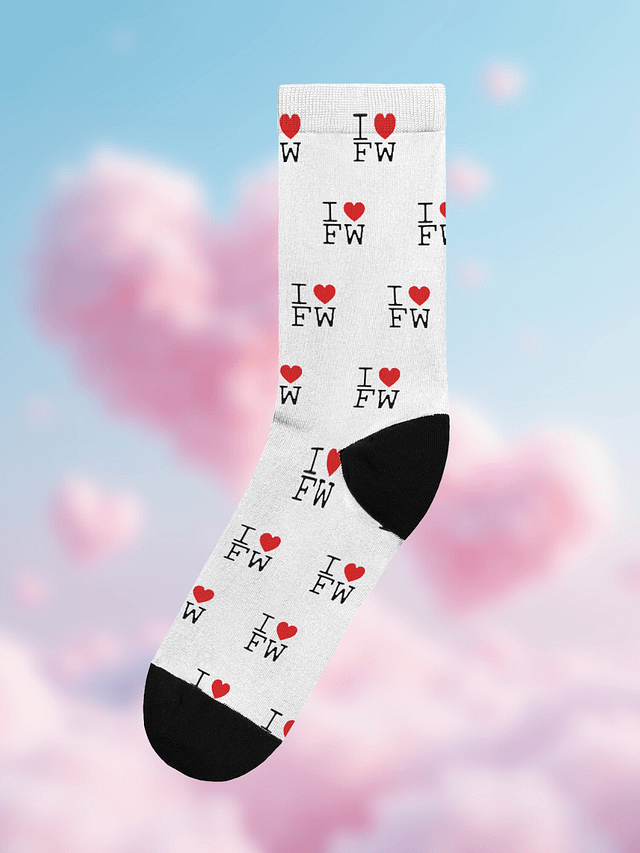 I ❤️ Fourthwall Pattern Sock product image (1)