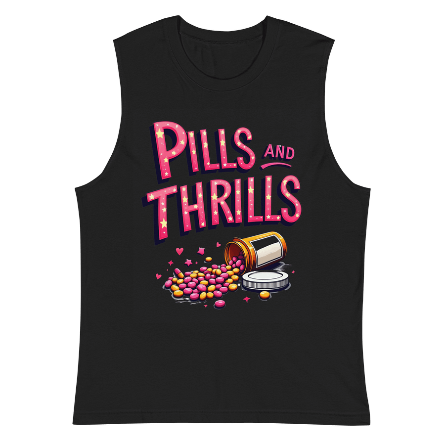 Pills & Thrills Illustrated Muscle Tank product image (3)