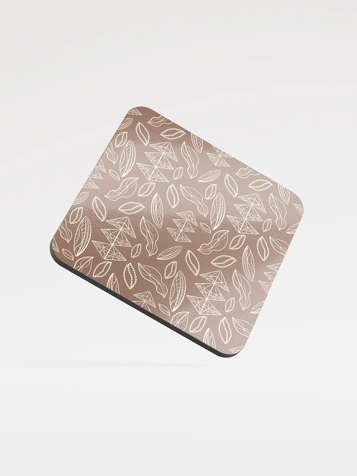 El Yunque Brew Bliss: Abstract Coffee Bean Earthy Coasters product image (1)