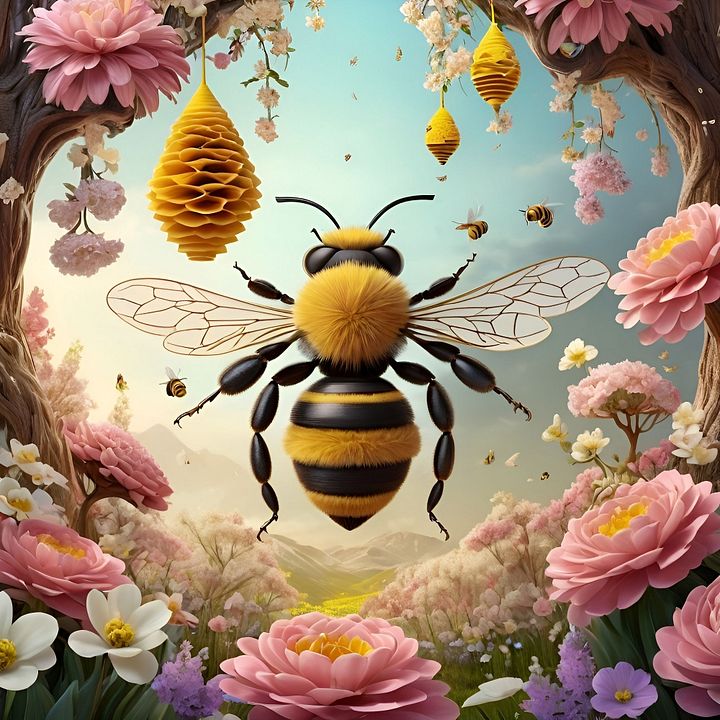 The Secret Life of Bees Wind Spinner Design PNG product image (2)