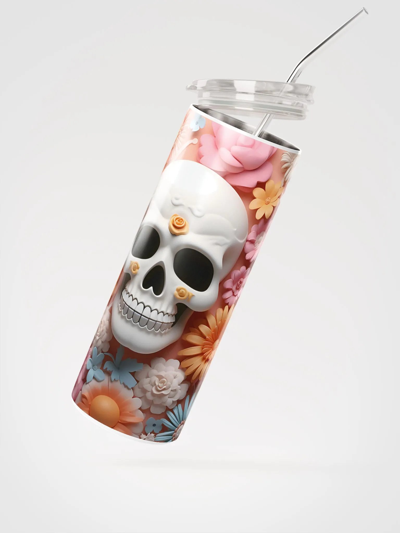 Floral Skull Tumbler product image (2)