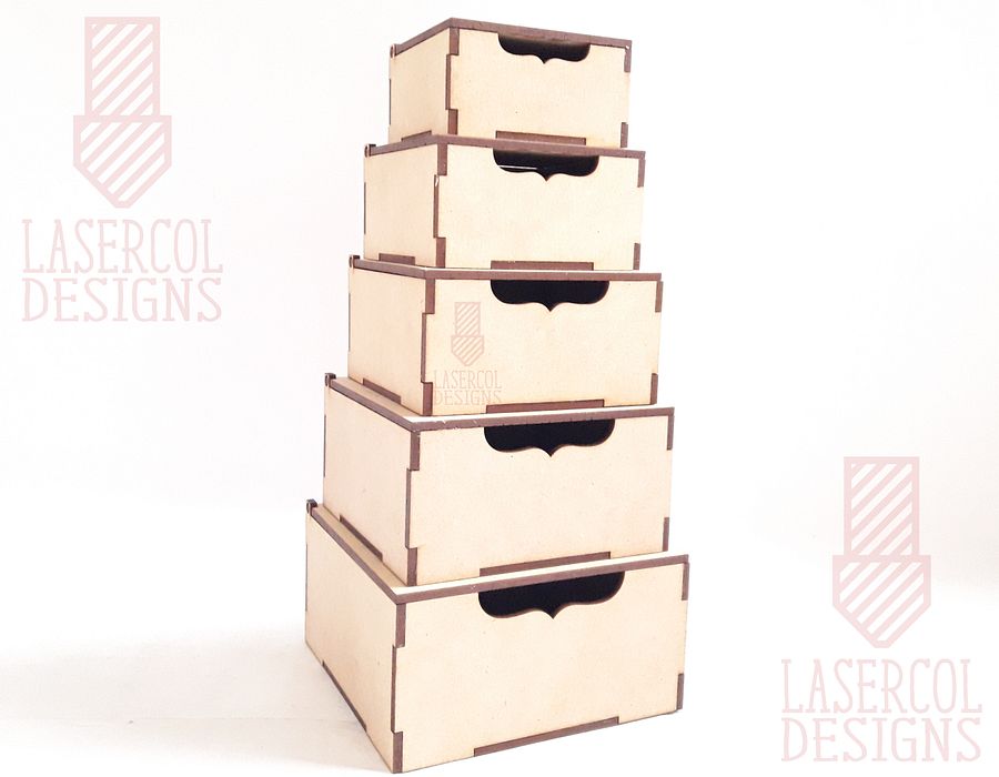 Boxes Set 2 (5 sizes) - Laser Cut Files product image (4)