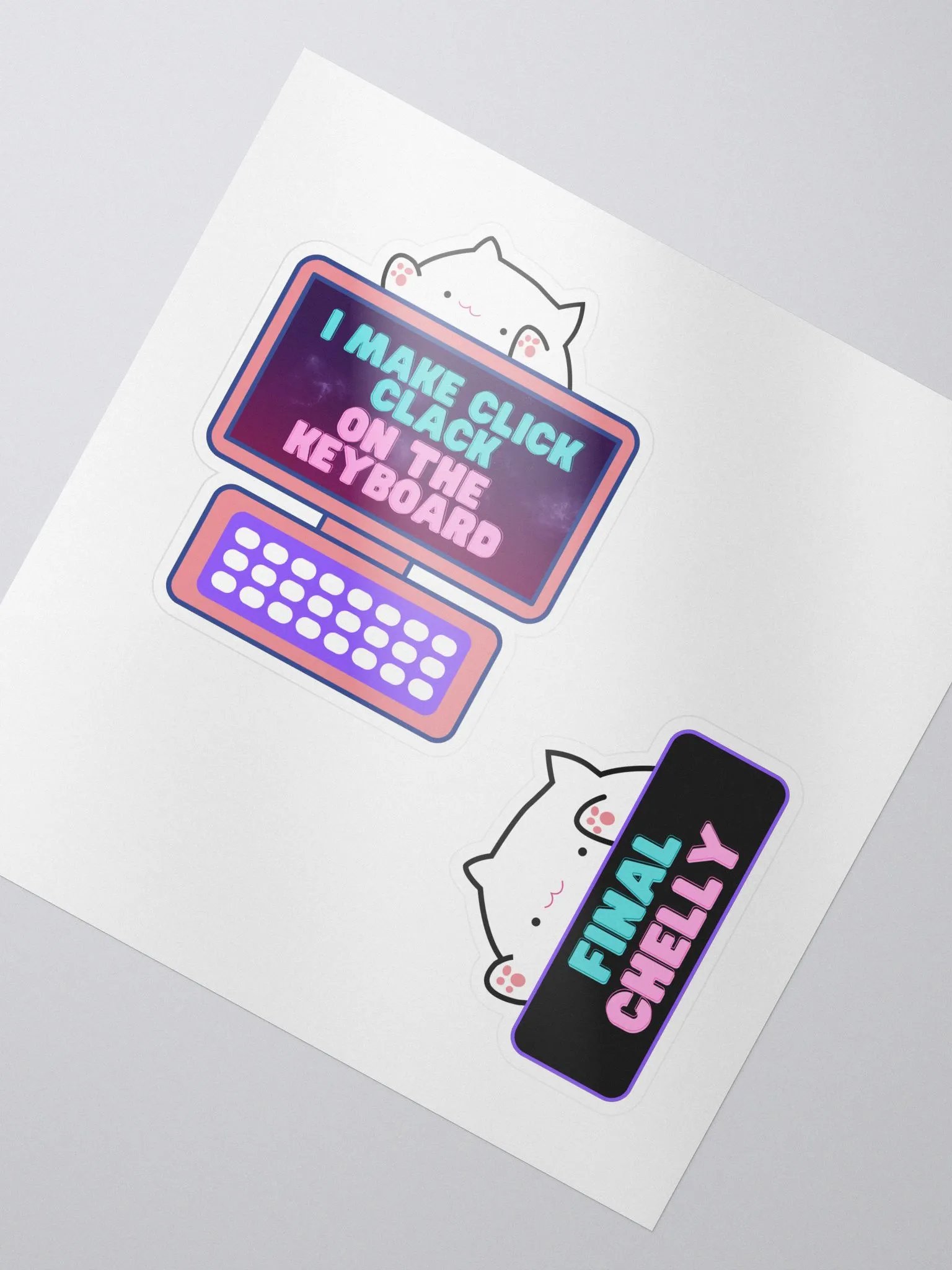 Click Clack Bongo Cat Sticker Pack product image (2)
