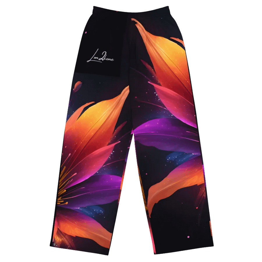 Cosmic Blossom - Unisex Wide-Leg Pants product image (5)