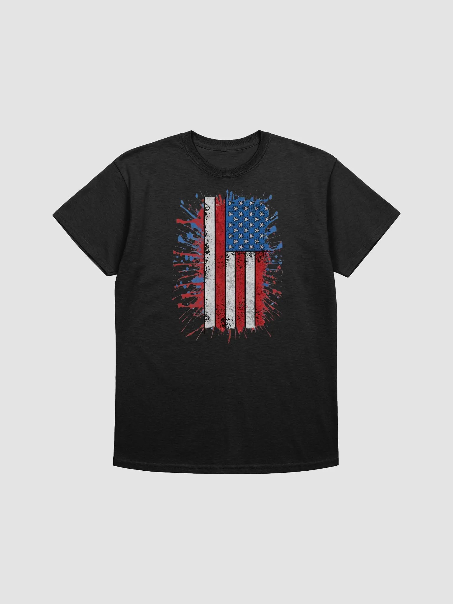 Stars & Stripes Splatter Womens Tee Shirt product image (5)