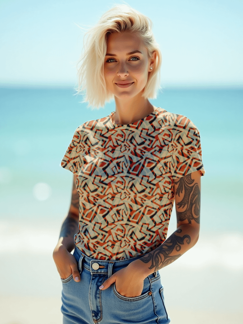 Orange Grunge | Women's Crew Neck T-Shirt product image (1)