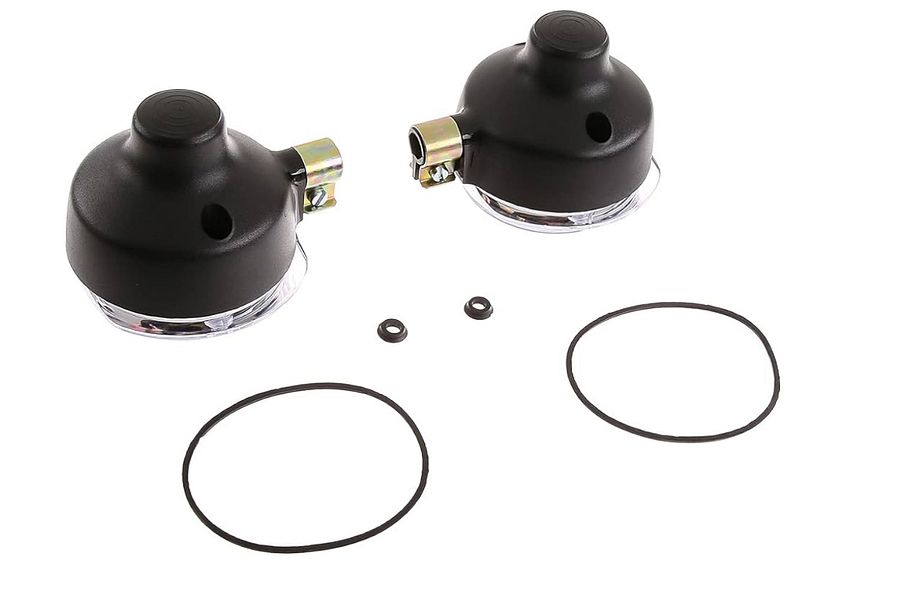 NM Set: 4 Blinker rund in Schwarz mit weißem Glas product image (3)