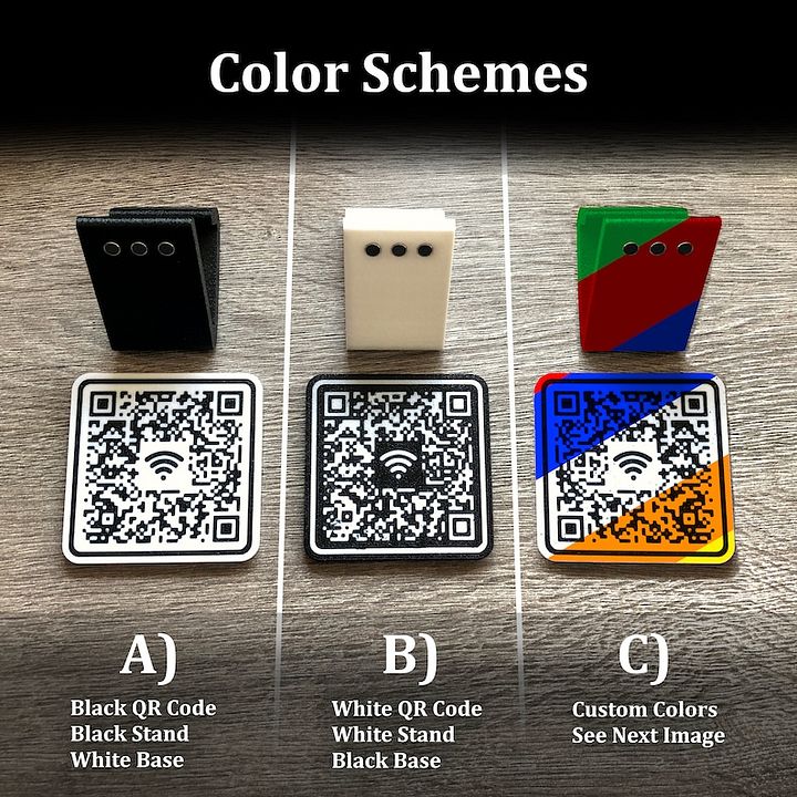 WiFi Sign QR Code with Magnetic Stand [No NFC] product image (2)