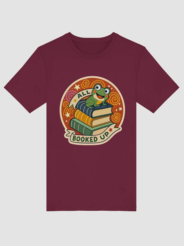 Whimsical Frog 'All Booked Up' T-Shirt product image (6)