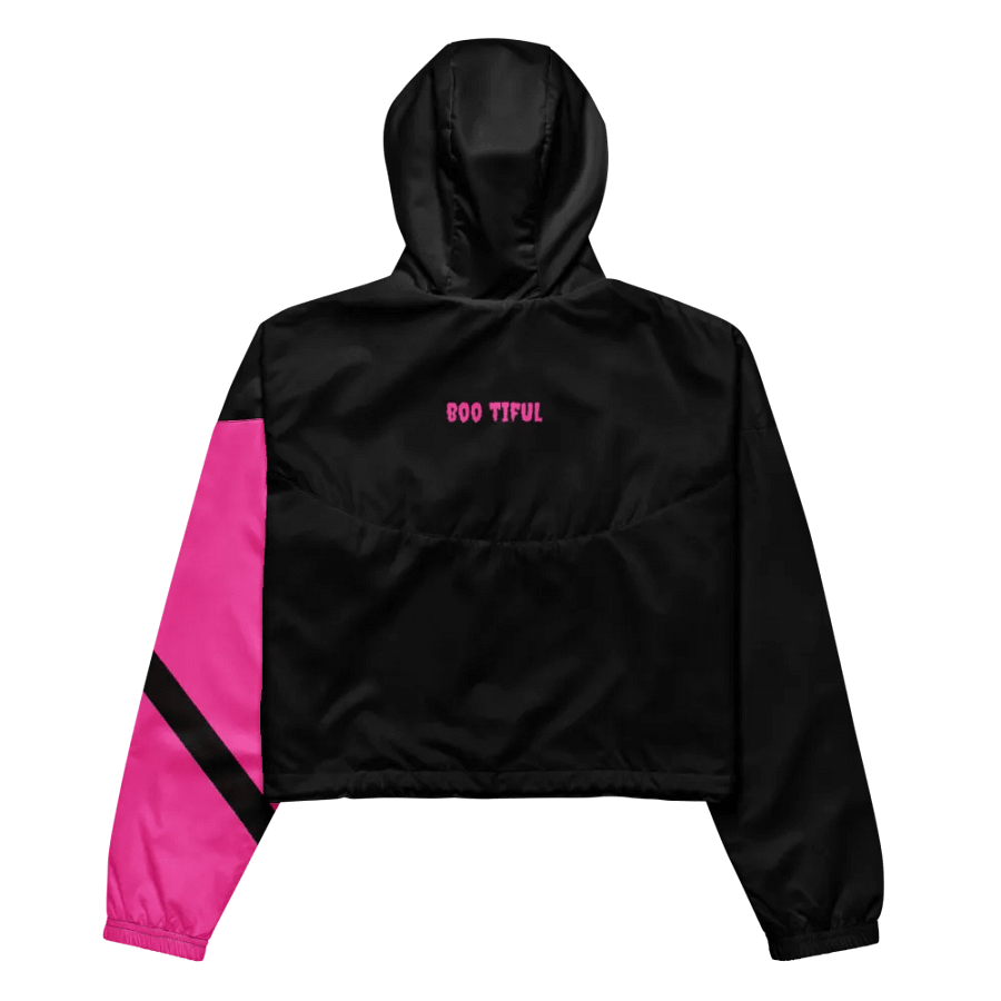 Pink Ghostly Glam Crop Hoodie Windbreaker product image (3)