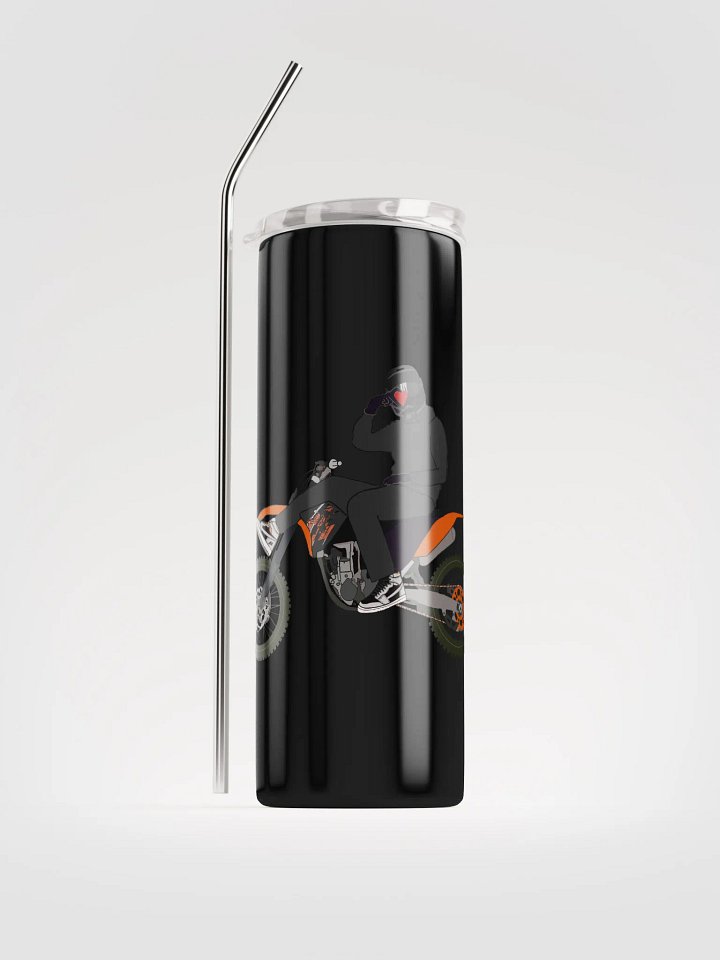 Heart-hand on Bike Stainless Steel Tumbler product image (1)