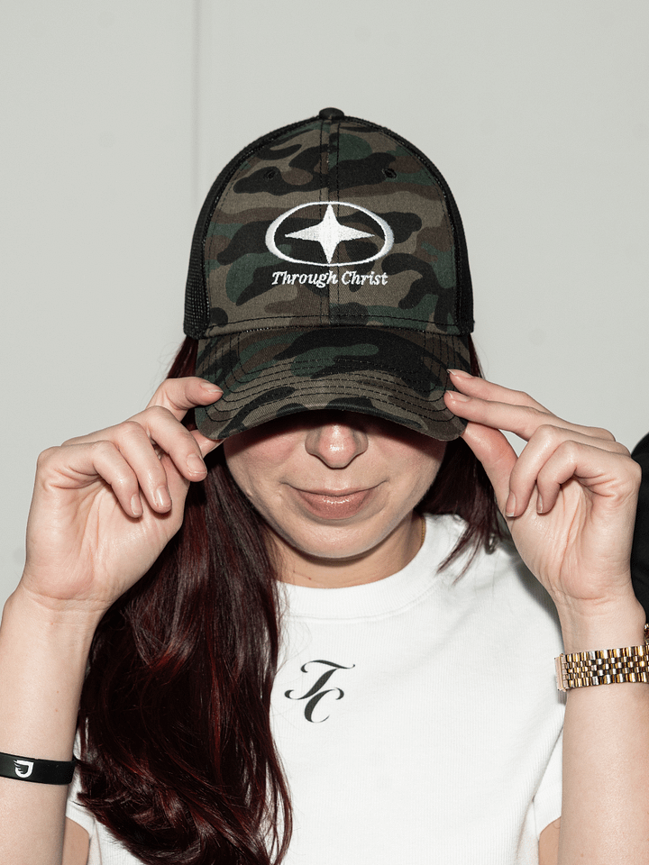 Through Christ Camo Trucker Cap product image (1)