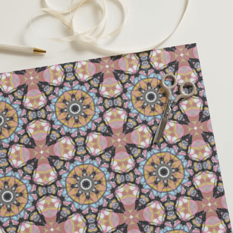 Bike Kaleidoscope Pattern WRAPPING PAPER product image (11)