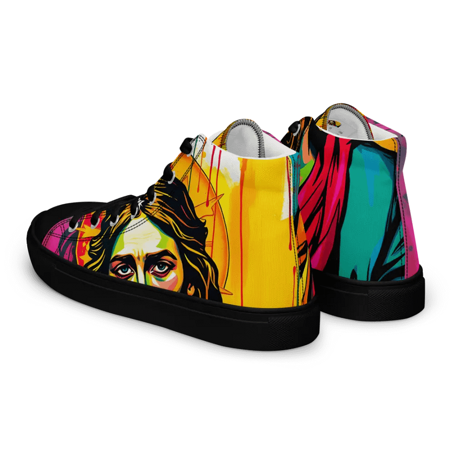 Divine pop art, Thumbs-up women's canvas high tops product image (5)