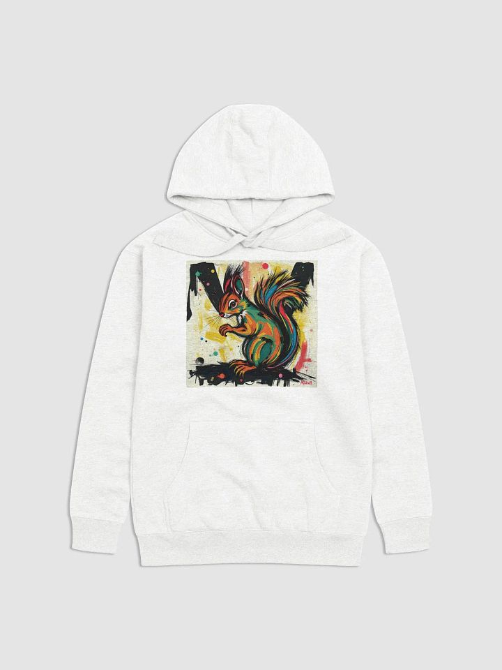 Cozy Cotton Blend Unisex Hoodie funky colorful squirrel product image (1)