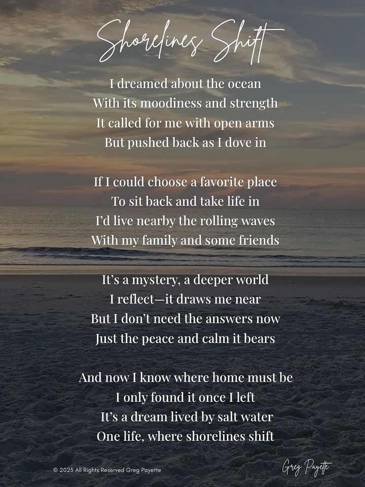 Shorelines Shift - a poem about the ocean by Greg Payette product image (1)