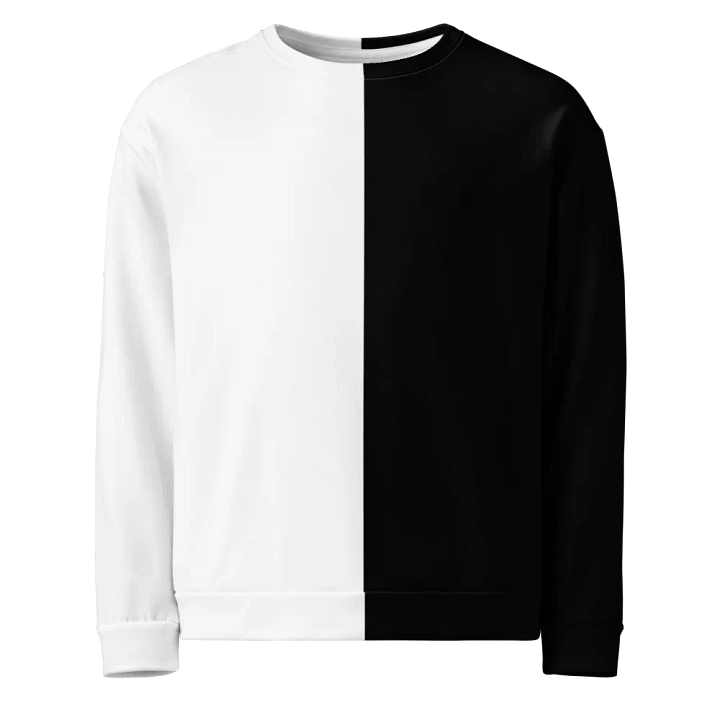 Half Black Half White Sweatshirt product image (1)