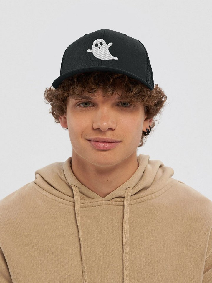 Pixelated Ghost trucker hat product image (2)