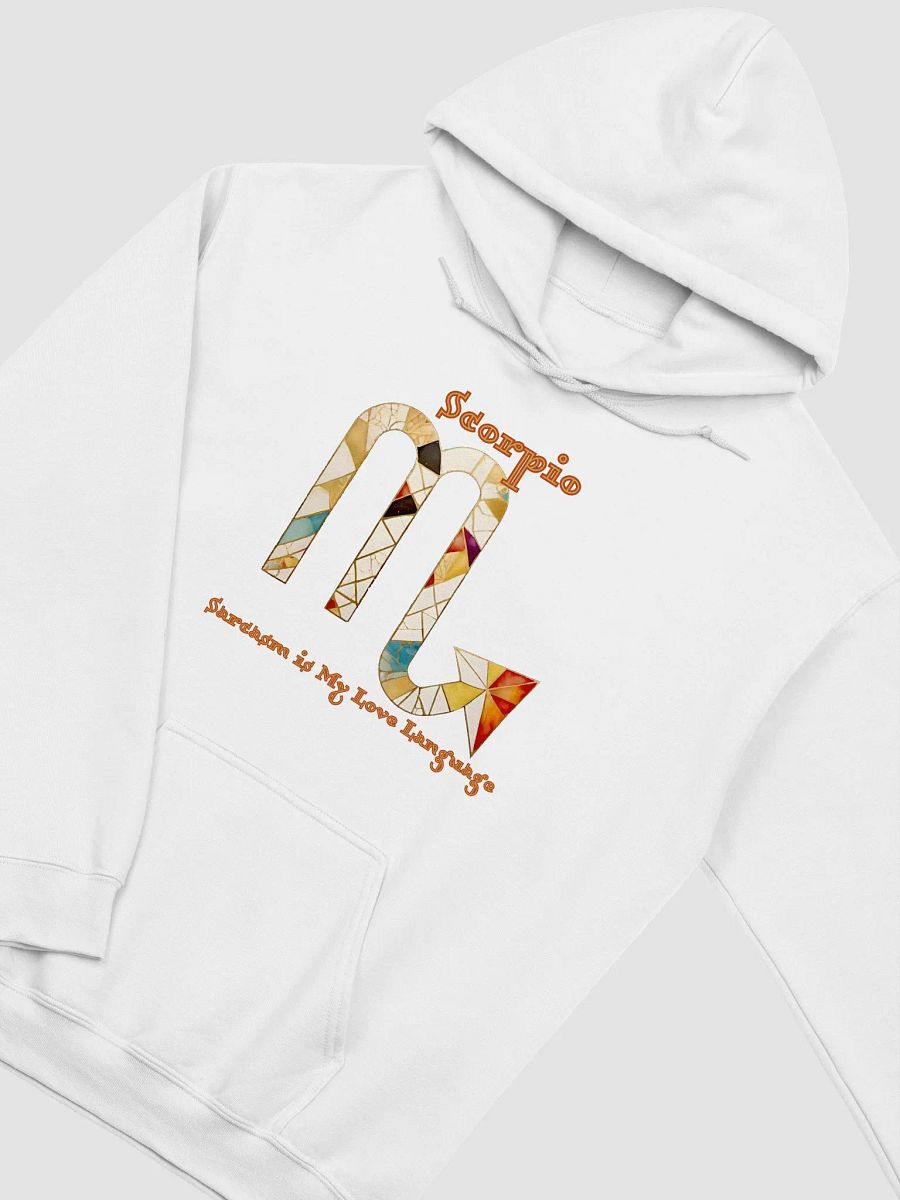Scorpio & Sarcasm White Hoodie product image (2)