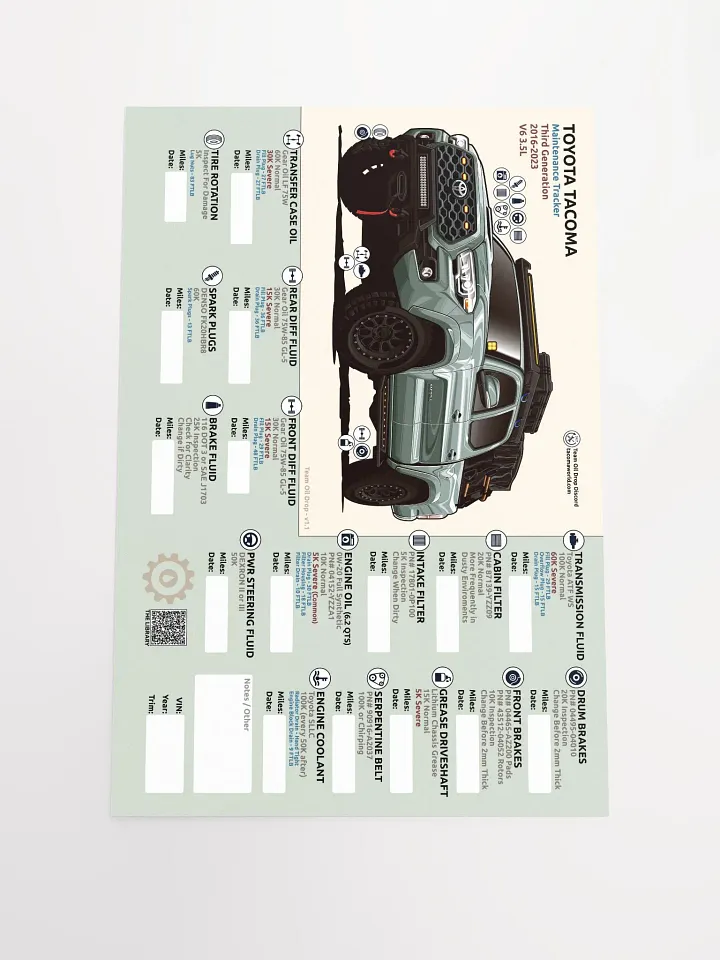 3rd Gen Maintenance Tracker v1.1 - Lunar Rock product image (2)