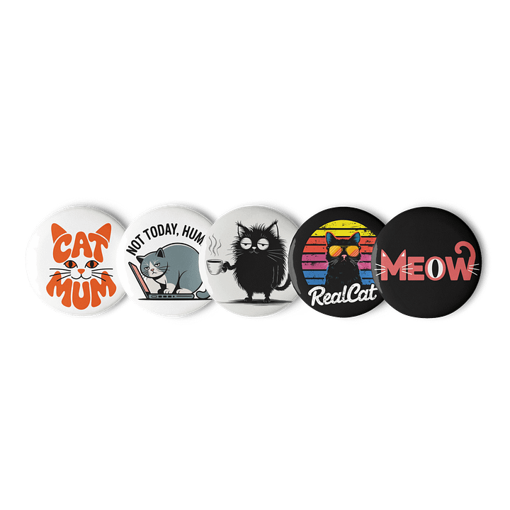 Cat Mom Pin Button Set product image (1)
