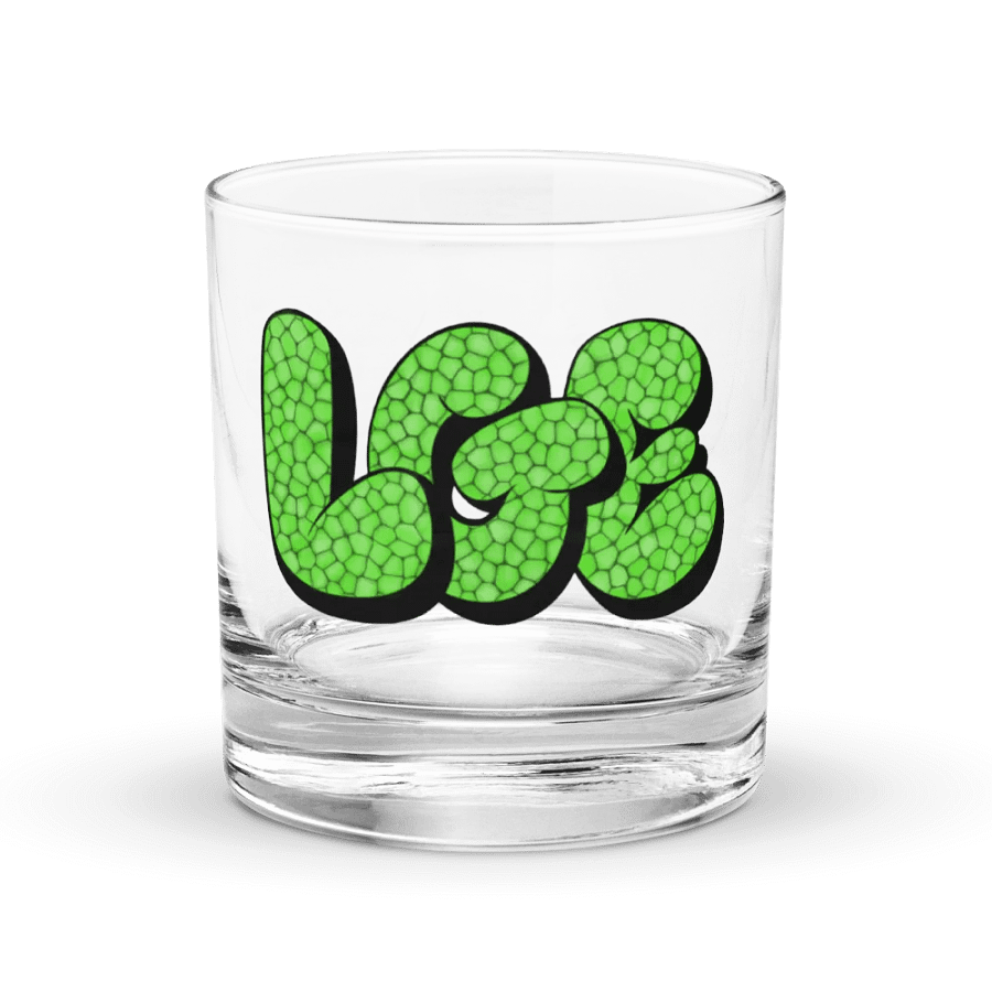 LGE Logo Rock Glass (Green Scale Logo) product image (1)