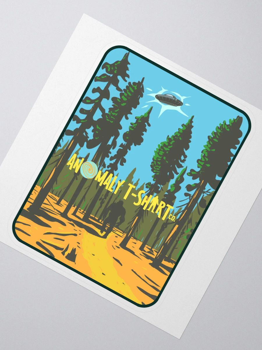 Pine Forest Bigfoot UFO Kiss Cut Stickers product image (1)