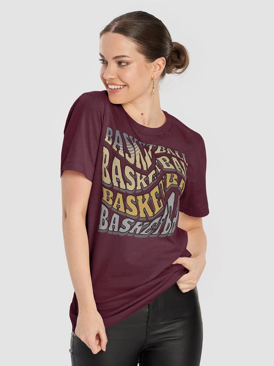 Mess Swirl Basketball Wavy Typography Tee product image (35)