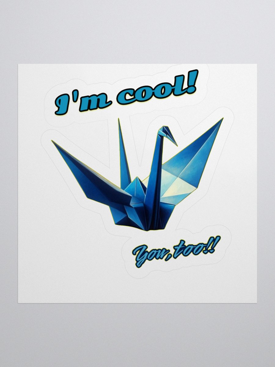 Cool Origami Crane Kiss-Cut Stickers product image (3)