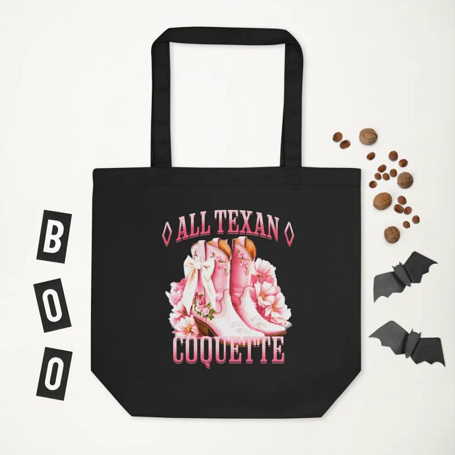 Texan Coquette Floral Cowgirl Boots Tote Bag product image (3)