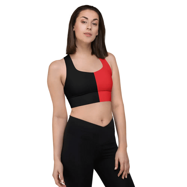 Black & Red - Longline Sports Bra product image (1)